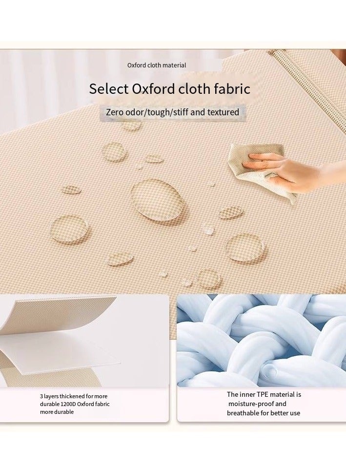 NIBEMINENT 3 Pack Total 198L Wardrobe Clothes Organizer，Foldable Clothing Storage Boxes，Stackable Drawer Organizers,with Metal Frames，Handles，Transparent Windows, and Double Zippers，for Clothes, Jeans, Pants, Sweaters, Dresses - Image 5